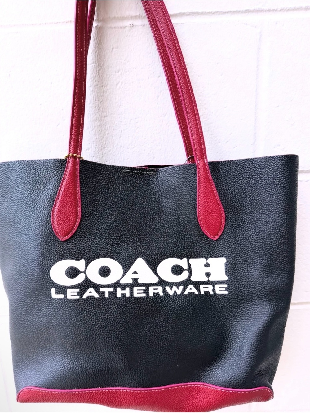 Coach Kia colorblock leather tote bag purse with hangtag